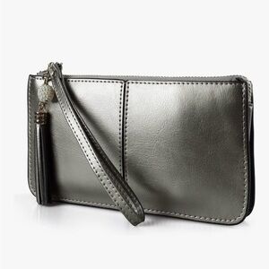 Leather Wristlet Clutch